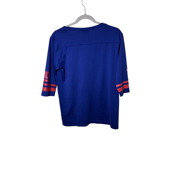 NFL Pink Victorias Secret Giants 25 Jersey Womens 3/4 Sleeve Blue & Red Size M - Picture 5 of 5